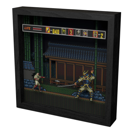 Revenge of Shinobi Pixel Frame 23x23cm