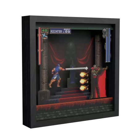 Castlevania SOTN Dracula Pixel Frame 23x23cm