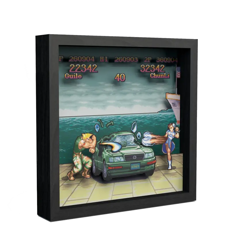 Street Fighter Pixel Frame 23x23cm