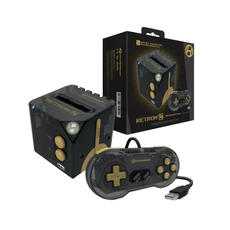 RetroN-Sq Console in Schwarz-Gold