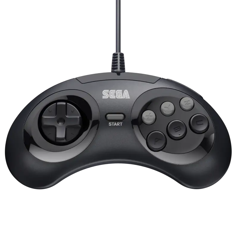 Retro-Bit SEGA Genesis / MD 6-button Arcade Pad (Black, 9-Pin)