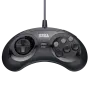 Retro-Bit SEGA Genesis / MD 6-button Arcade Pad (Schwarz, 9-Pin)