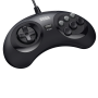 Retro-Bit SEGA Genesis / MD 6-button Arcade Pad (Black, 9-Pin)