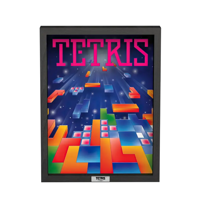 Tetris Pixel Frame in vibrant 3D detail