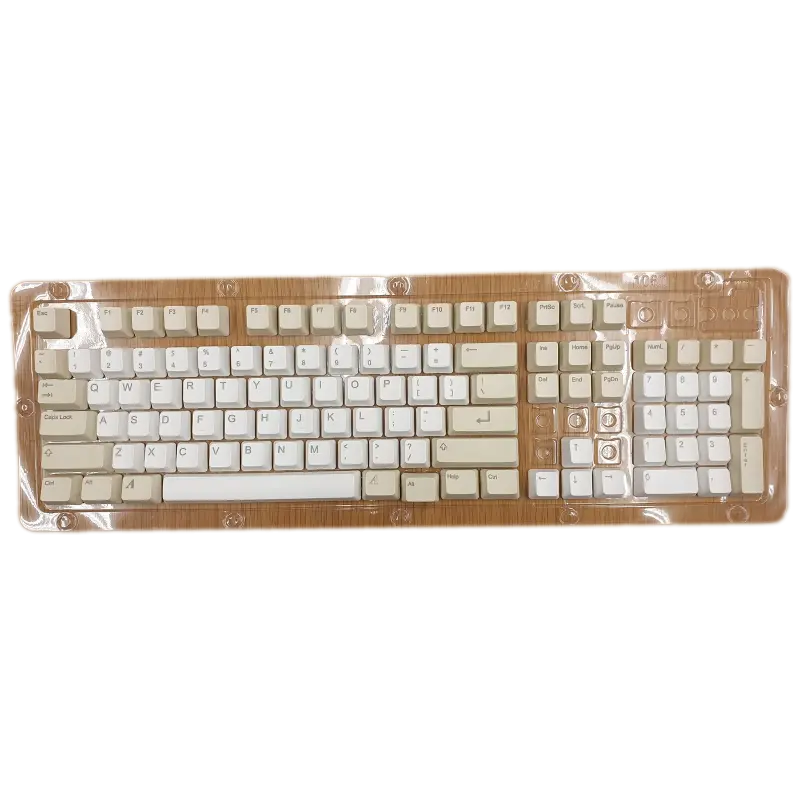 Weißes & beiges Tastaturkappen-Set für Cherry MX