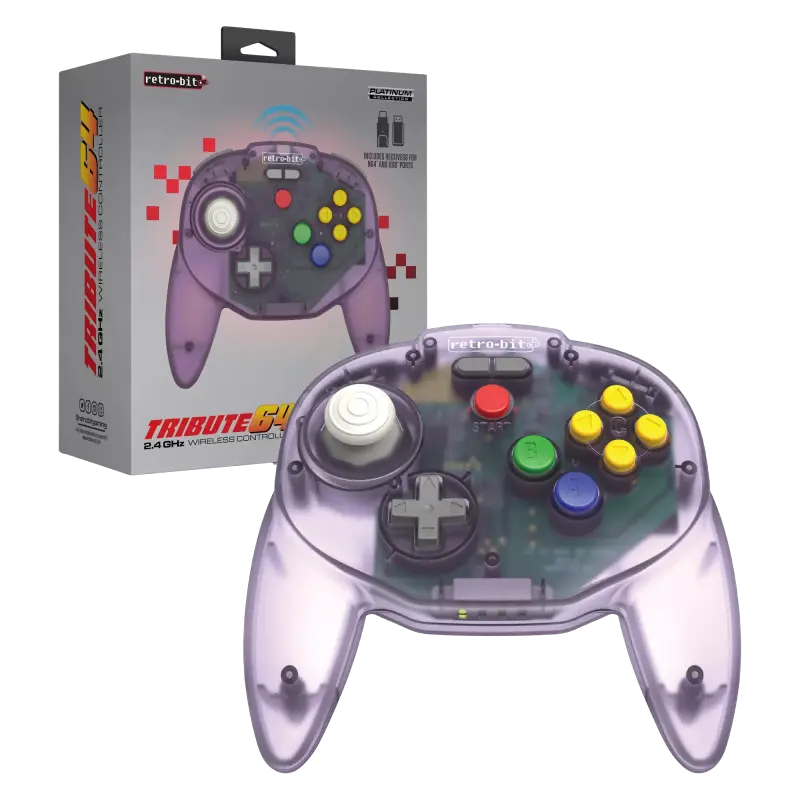 Tribute64 2.4GHz Funkcontroller für N64 und USB