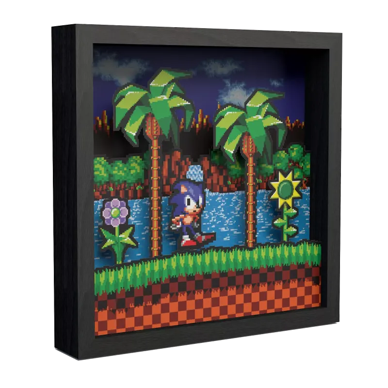 Sonic Idle Pixel Frame 23x23cm