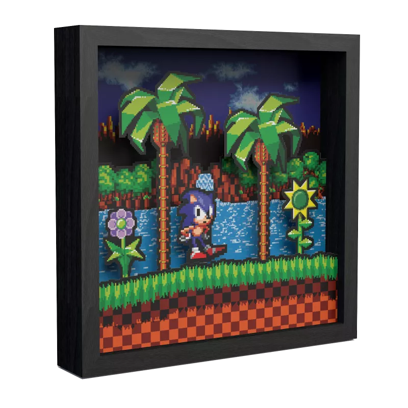 Ungeduldiger Sonic Pixel Frame 23x23cm