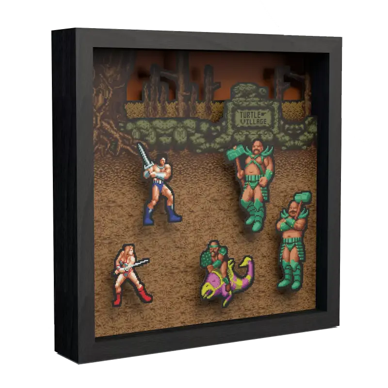 Golden Axe Pixel Frame 23x23cm