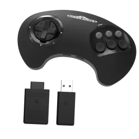 Retro-Bit SEGA MegaDrive BIG6 2.4GHz Wireless controller (Black)