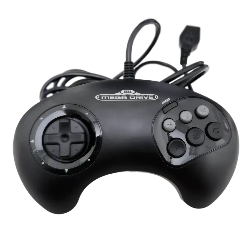 Retro-Bit SEGA MegaDrive BIG6 Controller Schwarz