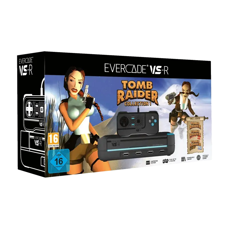 Evercade VS-R Starter Pack with Tomb Raider Collection