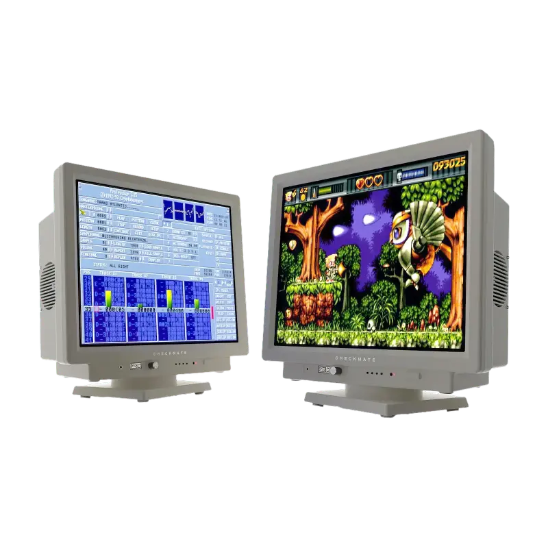 Checkmate IPS Retro Monitor - wähle Weiß oder Schwarz