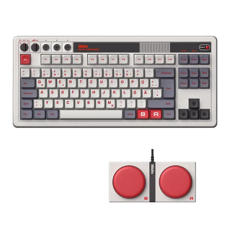8BitDo mechanische Tastatur im Retro-Design