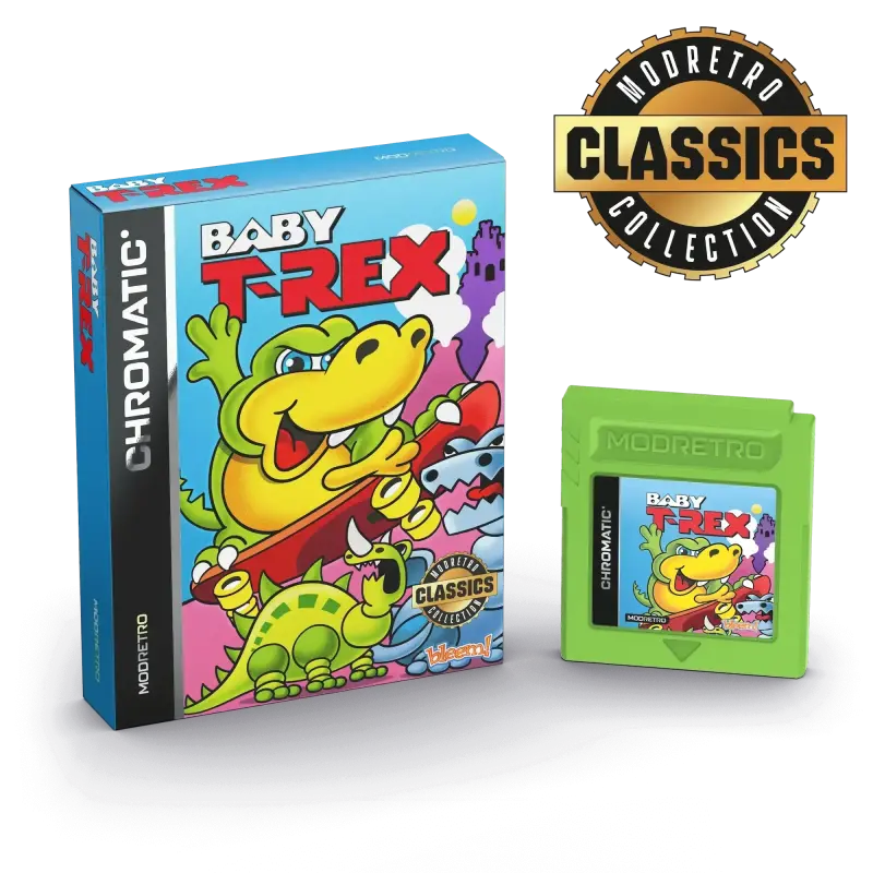 Baby T-Rex GameBoy - Classic Dino Adventure Game