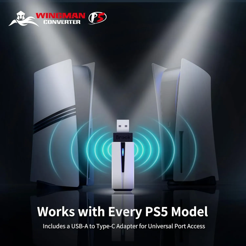 Brook Wingman P5 Converter - PS5, PS4, PC Controller Adapter