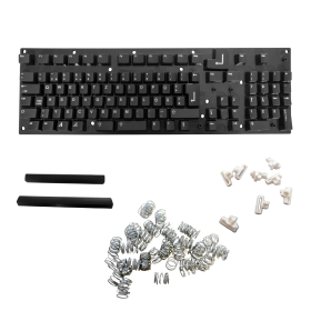 Schwarze Tastenkappen für Amiga-Tastaturen, deutsches Layout