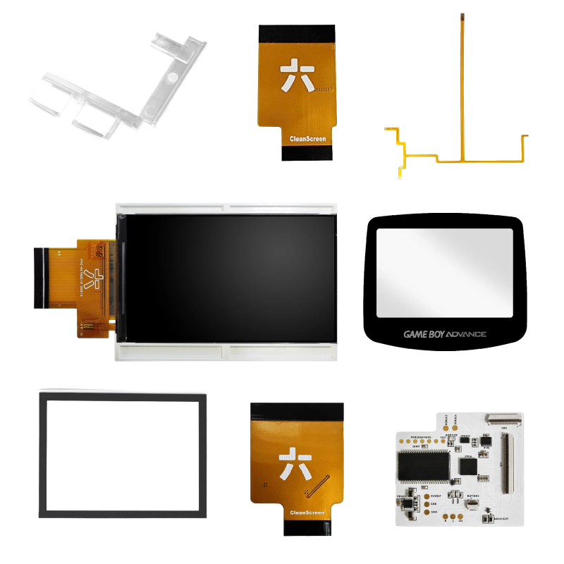 RetroSix CleanScreen GBA – IPS Screen Kit für Game Boy Advance