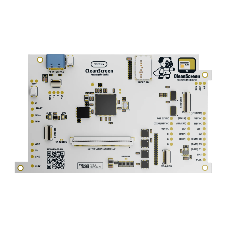 Game Gear CleanScreen Kit V4 – RetroSix IPS Upgrade