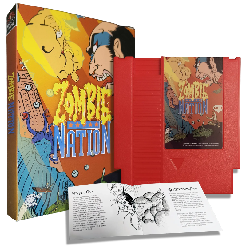 Zombie Nation & Abarenbo Tengu – NES Cartridge (PAL/NTSC)