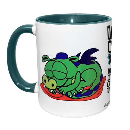 DragonBox Shop Tasse – Drachen-Motiv, grün